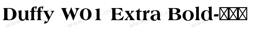 Duffy W01 Extra Bold字体转换